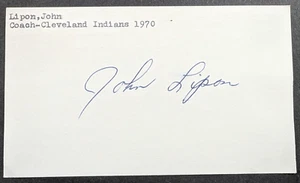 John Lipon - 1942 Debut Autographed GPC - Deceased 1998 - Picture 1 of 3