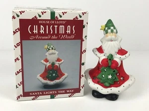 House of Lloyd Christmas Around the World - Santa Lights the Way Candle Holder - Picture 1 of 4
