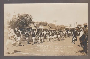 York NEBRASKA RPPC 1910 CARRERAS DEL DEPARTAMENTO DE BOMBEROS North Bend CAMPEONES DE BOMBEROS NE - Imagen 1 de 2