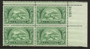 US Scott #987, Plate Block #24163 1950 American Bankers 3c FVF MNH Upper Right - Picture 1 of 1