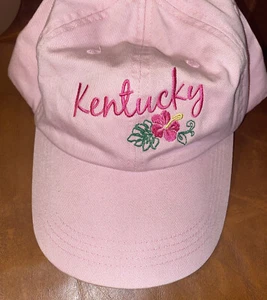 Ladies Womens Adjustable Pink Kentucky Hat New - Picture 1 of 4