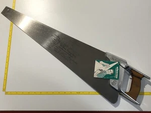 Disston D-100 Saw 26" 10 Point Handsaw Crosscut Wood Combo Handle USA Rare NOS - Picture 1 of 11