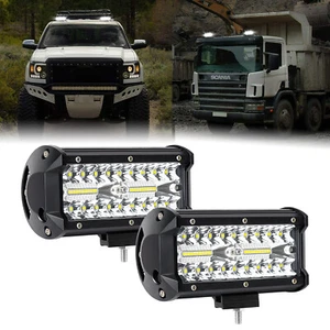2x7" LED Work Light Bar Driving Light Flood Spot Combo Truck UTE SUV 4WD Offroad - Picture 1 of 7