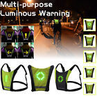 LED Turn Signal Light Vest Waterproof Cycling Warning Vests With Remote