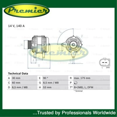 Premier Alternator Fits Golf Scirocco Touran A1 A3 Octavia Fabia Leon #1 - Image 1 of 4