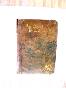 Antique Leather Book Longfellow Courtship of Miles Standish -Hurst Publishers - Imagen 1 de 12