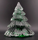 Vintage Prestige Art Glass Christmas Tree Sculpture 5.5" Green & Clear Perfect!!