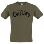 ORIGINAL Carp Life Olive Green Cotton Carp Fishing Mens Angling Clothing T Shirt