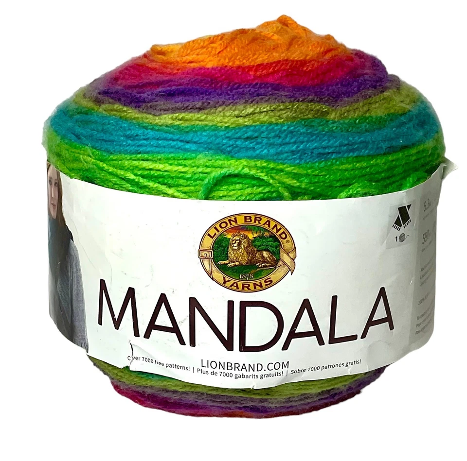 Lion Brand Yarn Mandala “Gnome” 100% Acrylic Cake Skein (1) NEW - Image 1 of 4