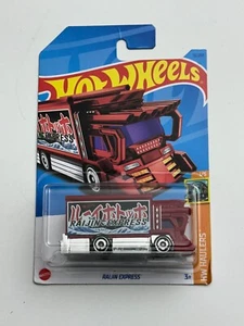 Hot Wheels Raijin Express Treasure Hunt #10 Red - 2023 HW Haulers 1/5 Damaged-D - Picture 1 of 2