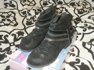  Pop Women's NORFOLK Ankle Boot,Black Leather,Sz 6M Side Zip,JC Penny,"LOOK" NWB - Picture 1 of 4
