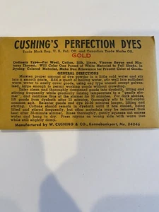 Vintage Cushing’s Perfection Dyes Gold - Picture 1 of 2
