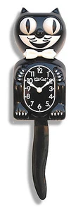 Classic Black Kit Cat Clock, UK Seller!   (Animal, Retro, Felix, Klock, Kat) - Picture 1 of 2