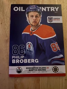 Programa de juego de 50 goles NHL Boston Bruins @ Edmonton Oilers 2/27/23 Connor McDavid - Imagen 1 de 1
