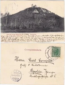 Postcard Teplitz-Schönau Teplice Partie am Schloss 1906 - Bild 1 von 3