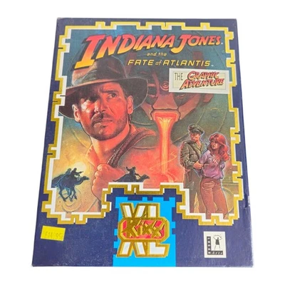 Indiana Jones Fate of Atlantis Amiga Game Big Box Rare UK Vintage - Image 1 of 4
