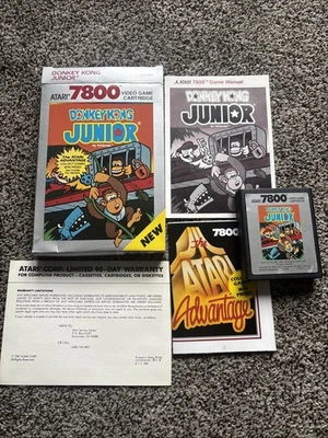 Donkey Kong Junior Atari 7800 CIB Completo Con Póster Manual Garantía Nintendo Foto 1 de 4