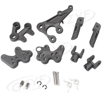 Front Footpegs Footrests Bracket Kit Fit Suzuki GSXR1000 2005-2010 Driver Rider - Image 1 of 4