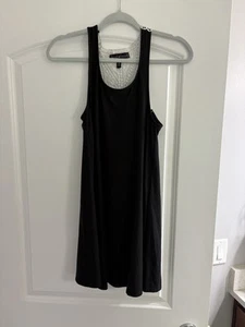 🔥 Women’s Small Derek Heart Black & White Lace Tank Dress - Picture 1 of 5