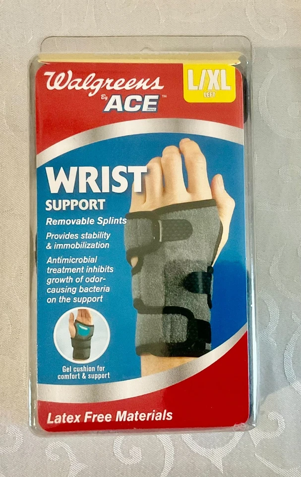 ¡NUEVO! Walgreens by ACE - Soporte de muñeca izquierda L-XL con férulas de extracción Foto 1 de 2