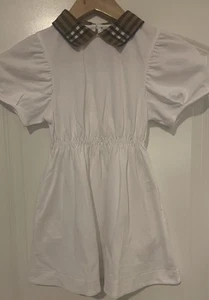 Burberry Girls Authentic White Alesea Dress Size 6 NWT - Picture 1 of 14