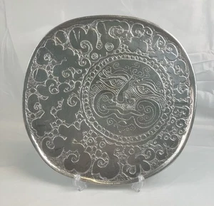14.5" Don Drumm Celestial Sun Face Plato Aluminio Colgante de Pared Arte - Imagen 1 de 13