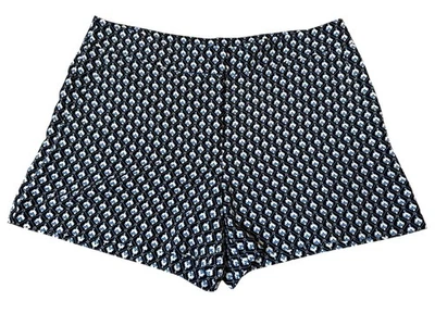 Pantalones cortos de vestir para mujer Ann Taylor geométricos con estampado floral de diamantes azul marino talla 12 Foto 1 de 4