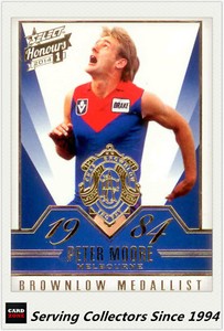 2014 Select AFL Honours Brownlow Gallery Card BG33 Peter Moore (Melbourne)