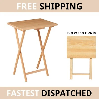 ARTÍCULO DE MODA | Mainstays - Mesa Bandeja TV Plegable - Natural 19 x 15 x 26 Pulgadas | ENVÍO GRATUITO Foto 1 de 4