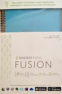 Rocketbook Fusion Smart Reusable Notebook Planner, 6" x 8-4/5" Light Blue - Picture 1 of 14