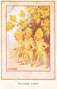 The Gorse Fairies Signed M. W. Tarrant Vintage Postcard - Picture 1 of 2