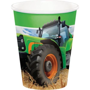 Suministros para fiestas Tractor Time Farm 9 oz. Vasos de papel 8ct. - Imagen 1 de 1