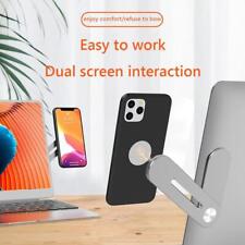 Laptop Monitor Side Phone Holder for Tesla Model 3 Y X S iPhone13 (Silver)