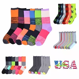 Mujeres Crew Calcetines Diseño Patrón Argyle Stripe Escuela Casual 9-11 6p 12p Regalo - Imagen 1 de 8