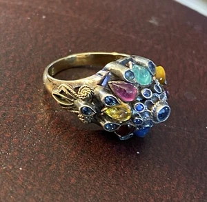 Anello donna VINTAGE JQ in oro giallo 18 kt "Principessa thailandese" misura 6,25. 6.04GR - Foto 1 di 8