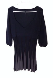NAF NAF - Dress Navy blue with Godet skirt - Vestido Azul Marino y falda Godet - Imagen 1 de 6