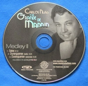 Carlos Nuno Grande De Madrid Medley II CD Promo 3 Versions Salsa Duranguense - Bild 1 von 5