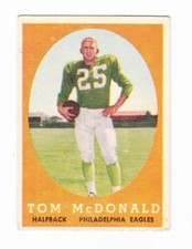 Tom McDonald 1958 Topps Football Card # 126