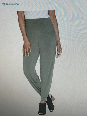 Lisa Rinna Collection Petite Knit Ankle Pant Army green P1X A309058z - Image 1 of 4