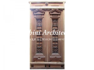 Antique Wooden Entry Door With Shutters.X1278b - Picture 1 of 2