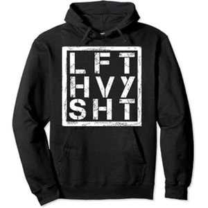 LFT HVY SHT Gym Weight Lifting Fitness Pullover Hoodie Sweatshirt • size Large - Picture 1 of 1