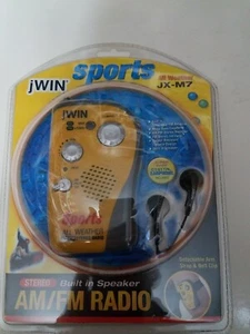 VINTAGE JWIN SPORTS JXM7 ALL WEATHER AMFM SPORTS RADIO NEW SEALED  - Picture 1 of 5
