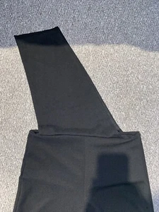 Black Pretty Little Thing One Shoulder Dungaree Wide Leg Jumpsuit Size 12 Tall - Picture 1 of 7