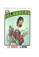 Signed Autographed J.P. PARISE New York Islanders 1976-77 Topps Card #182 w/COA