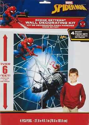 Spider-Man Webbed Wonder Marvel Birthday Party Scene Setters Wall Decorating Kit - Image 1 of 4