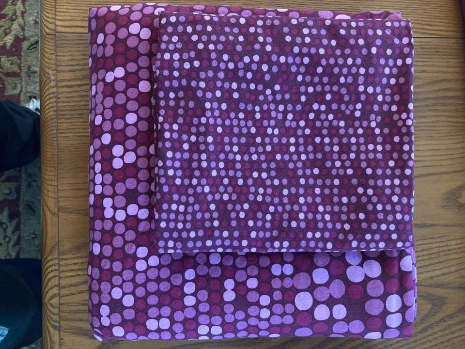 Capa de edredom IKEA SMORBOLL dupla bolinhas rosa-borgonha 100% algodão - Imagem 1 de 1