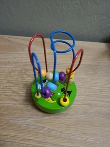 Manhattan Toy Wobble-A-Round Beads, Blue Montessori Puzzle Educational 5" Dogs - Picture 1 of 4