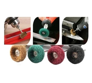 2x SCHLEIFBÜRSTE FÜR BOHRER Schaft 3mm Rost drehbar Eisen Metall reinigen - Bild 1 von 5