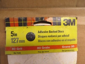 ABRASIVE DISC SANDING DISC 3M 5" # 9171NA 80 GRIT 4 PIECES - Picture 1 of 5