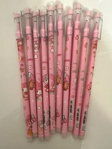 Penne a sfera My Melody rosa skinny con tappi - nuove Sanrio - set di 10 penne ROSA - Foto 1 di 2